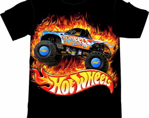 Camiseta Hotwheels Monster Trucks Preta