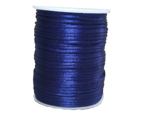 Cordão de Cetim Rabo de Rato 2mm - Azul Escuro 50mts