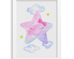 Quadro em Aquarela - Estrelinha
