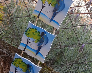 Quadro Arara Azul Trio