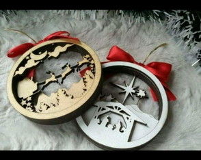 10 Bolas de Natal Personalizadas em mdf