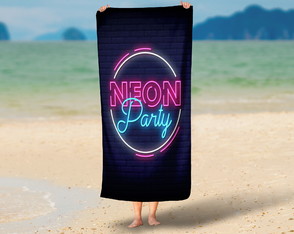 Toalha personalizada neon