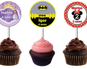 Topper Cupcake ou Docinhos