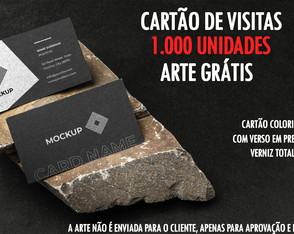 Cartão de Visitas 1000 Unidades Arte Grátis