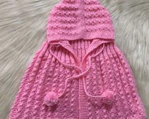 Poncho para bebê de 3 a 6 meses