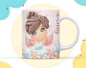 Lembrancinha Caneca de Polímero Fada