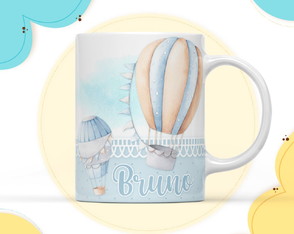 Lembrancinha Caneca de Polímero Balão de Ar Quente