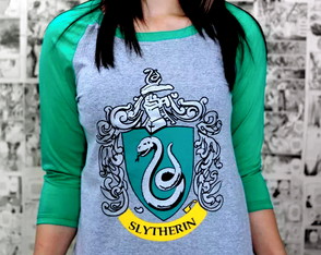 Camiseta Feminina Raglan Sonserina Harry Potter