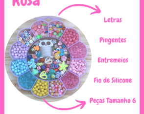 Kit para Fazer Pulseiras - Rosa