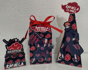 Kit 30 Lembrancinhas Naruto Akatsuki