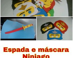 Espada e máscara Ninjago