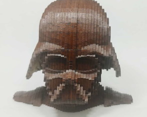 Darth Vader Busto 3d mdf Cru