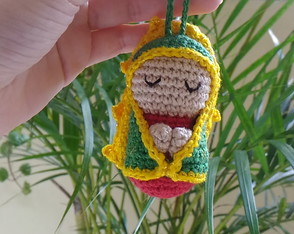 Chaveiro Lembrancinha Nossa Senhora de Guadalupe Amigurumi