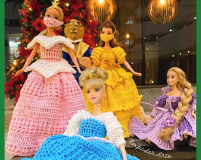 Vestido de Princesa para a Boneca Barbie ou Similar