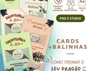 Arquivo Digital Cards + Balinhas Como Treinar o Seu Dragão