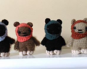 Kit 4 Ewoks Amigurumi croche