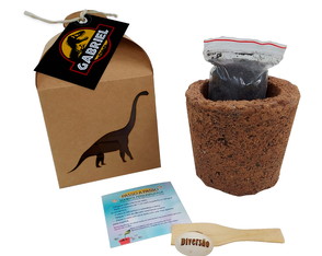 Kit Cultivo com Embalagem Kraft e Semente Gravada - Dinos