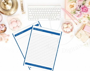 Bloco de Notas Digital Basic Azul