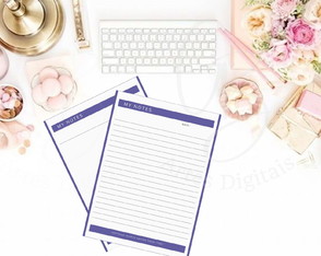 Bloco de Notas Digital Basic Roxo