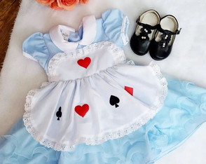 Vestido Alice no País das Maravilhas / Tam 1 - 2 - 3
