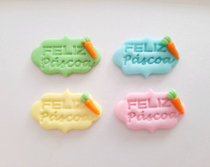 Apliques 4 cm Feliz Páscoa