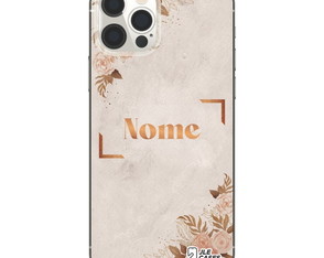 Capa Capinha Case Celular Personalizada Nome Floral