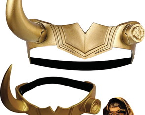 Tiara Silvie Loki cosplay acessório feito em plástico