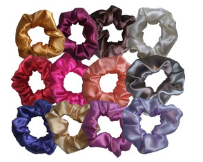 Scrunchies Cetim 12 Peças