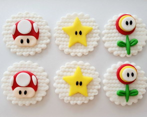 Aplique 5 cm Doces Mario Bross