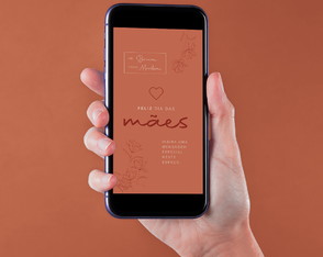 Convite ou Cartão Digital Floral Minimalista Dia das Mães