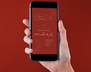 Convite ou Cartão Digital Floral Minimalista Dia das Mães