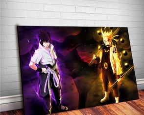 Placa Decorativa Naruto e Sasuke A004