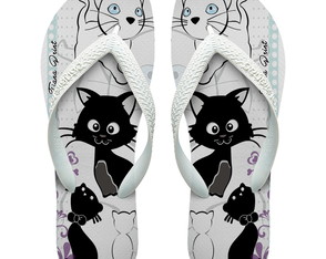 Chinelos Originais Personalizados Gatos Tr [1]