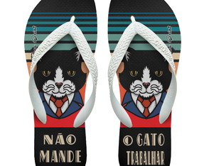 Chinelos Originais Personalizados Gatos Tr [3]