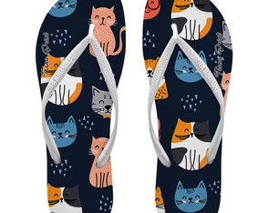 Originais Chinelos Havaianas Personalizados Gatos Slim [20]