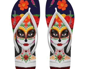 Chinelos Originais Personalizados Caveira Mexicana Slim [15]