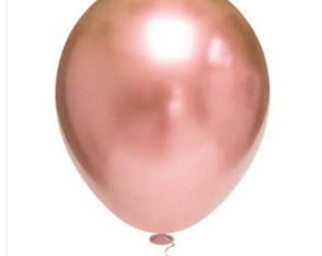 BALÃO REDONDO PLATINO 5 POLEGADAS ROSÊ GOLD - 10 UNIDADES