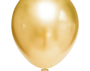 BALÃO REDONDO PLATINO 5 POLEGADAS OURO - 10 UNIDADES
