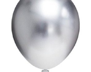 BALÃO REDONDO PLATINO 9 POLEGADAS PRATA - 4 UNIDADES