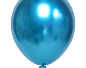 BALÃO REDONDO PLATINO 9 POLEGADAS AZUL PLATINO - 4 UNIDADES
