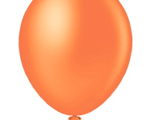 BALÃO REDONDO LISO 9 POLEGADAS LARANJA - 6 UNIDADES
