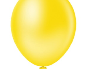 BALÃO REDONDO LISO 9 POLEGADAS AMARELO - 6 UNIDADES