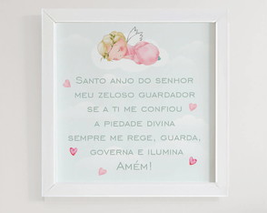 Quadro Santo Anjo do Senhor Quadro oração Anjo da guarda