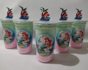 Copos de Algodão Doce Personalizados no Tema da Sua Festa