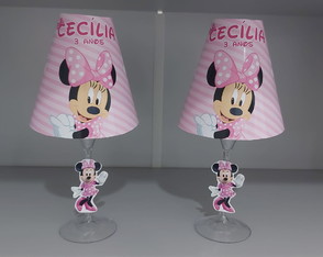 Centro de Mesa Abajur Minnie com Led