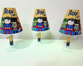 Centro de Mesa Abajur Vingadores Cute com Led