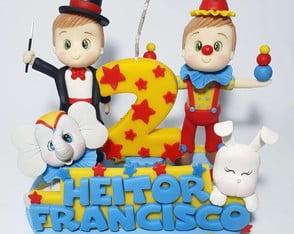 Topo de Bolo Tema Circo Personalizado