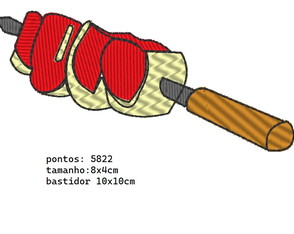 Matriz De Bordado Espeto Churrasco