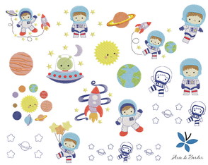 Matrizes de Bordado - Coleção Astronauta 004