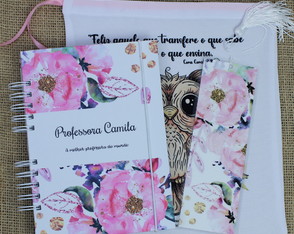 Caderno Professor (dia Dos Professores) - Capa Flores